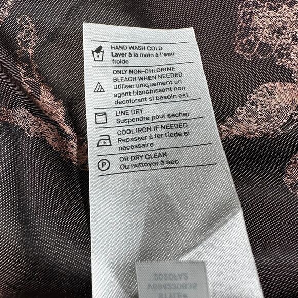 Vince Iris Floral Jacquard Twist Knot Midi Skirt Brown Women's Size 10 NWT NEW - Picture 8 of 12